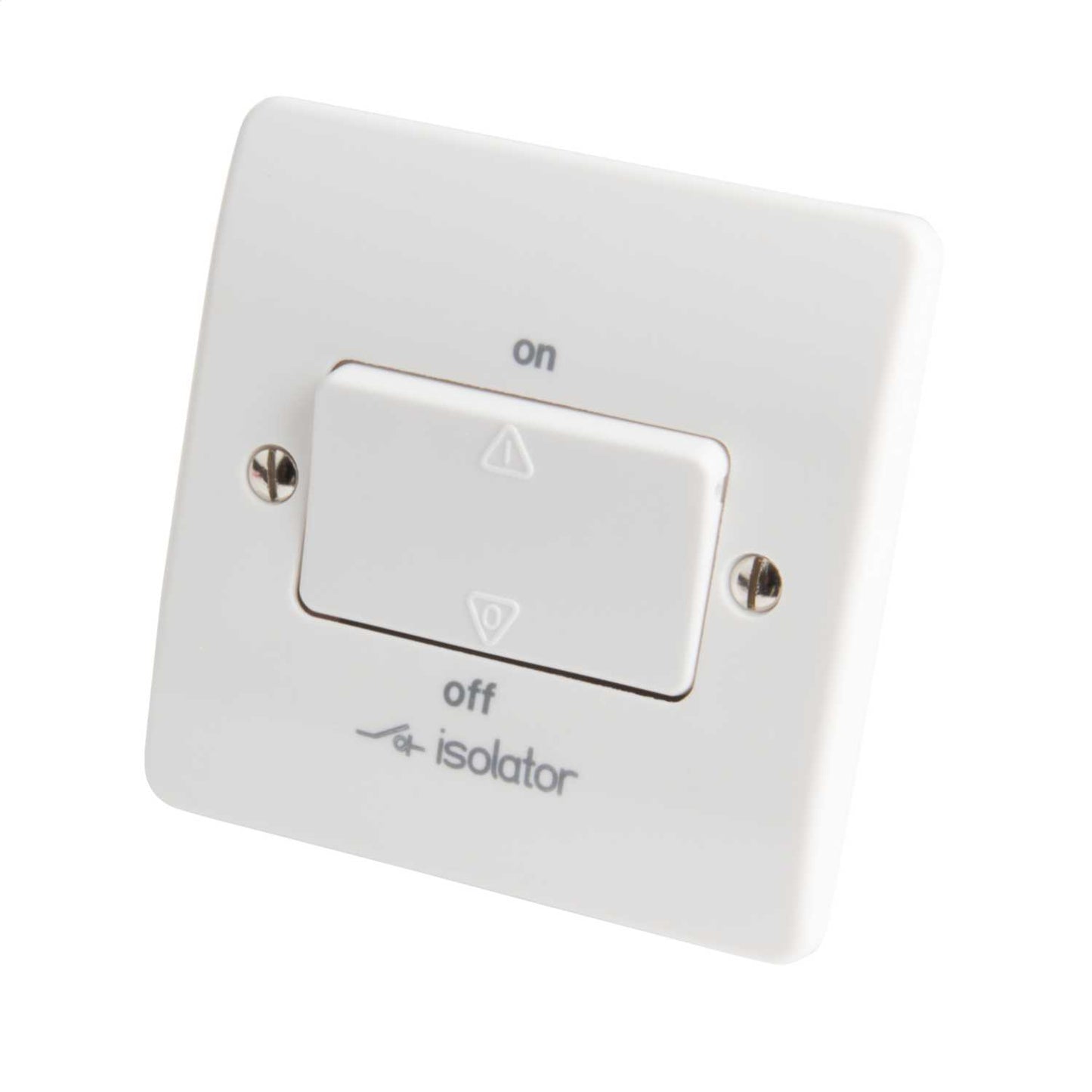 MK Logic Plus 10A Triple Pole Fan Isolator Switch White