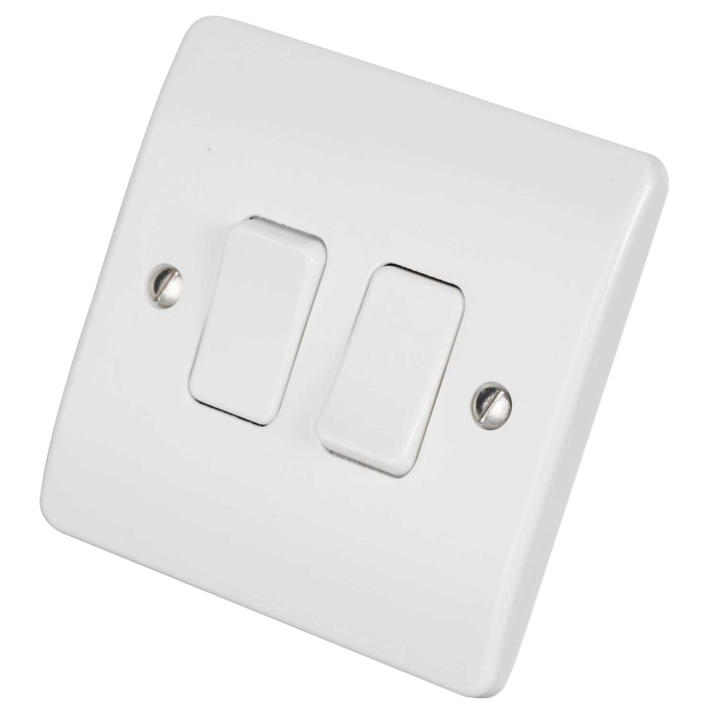 MK Logic Plus 10A 2 Gang 2 Way Light Switch White