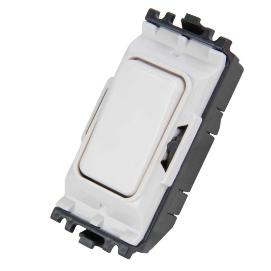 MK Grid Plus 20A Double Pole 1 Way Push to Break Grid Switch