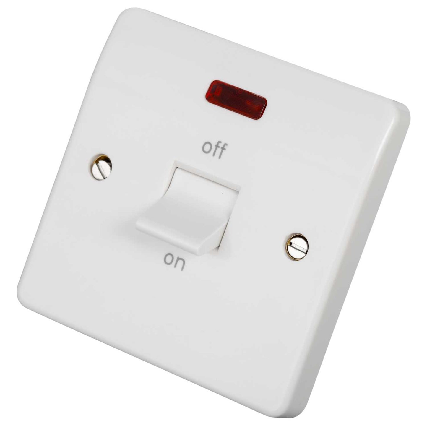 MK Logic Plus 32A DP 1 Gang Switch with Neon White