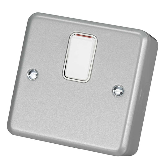 MK Metalclad Plus 20A DP 1 Gang Switch Metal Clad