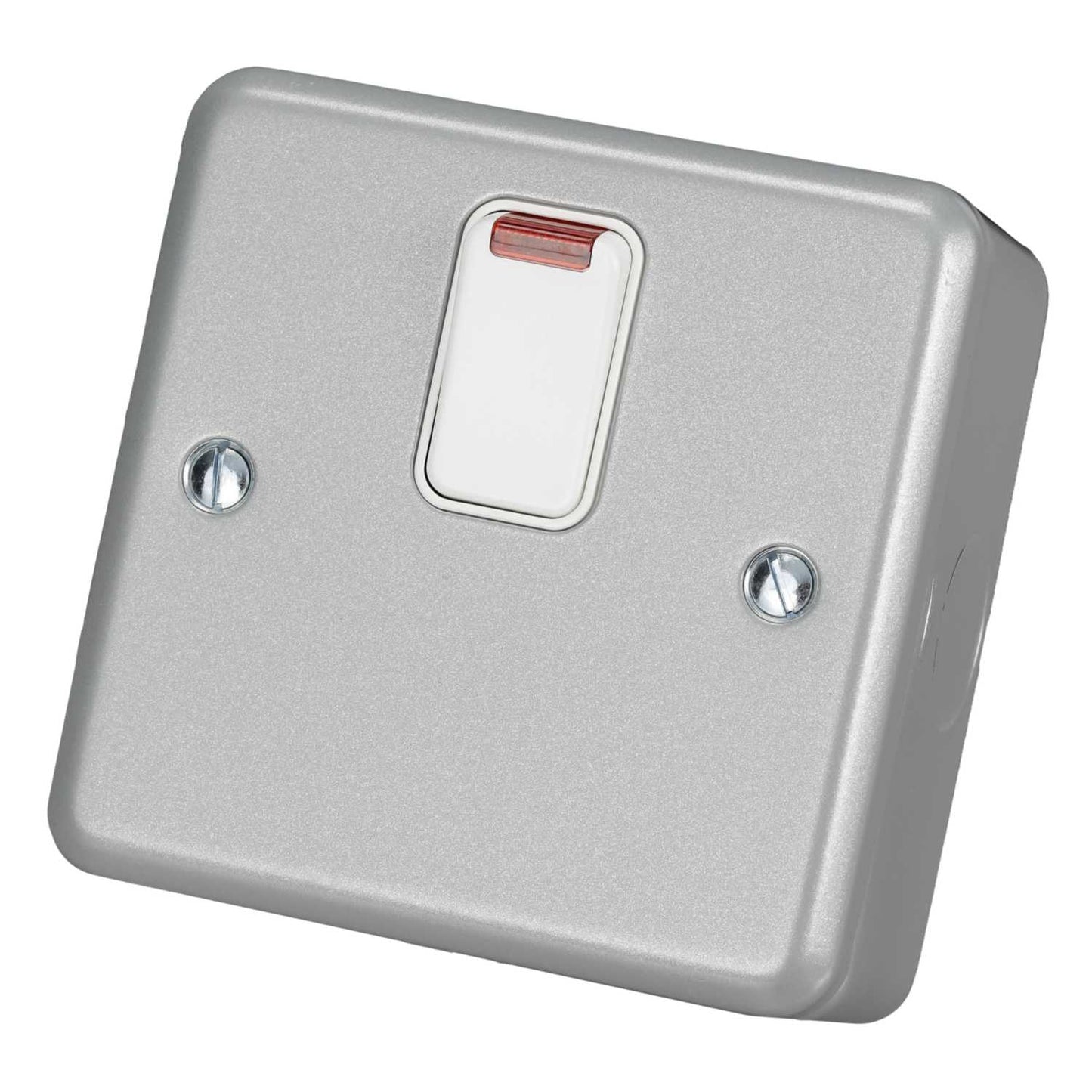 MK Metalclad Plus 20A DP 1 Gang Switch with Neon Metal Clad