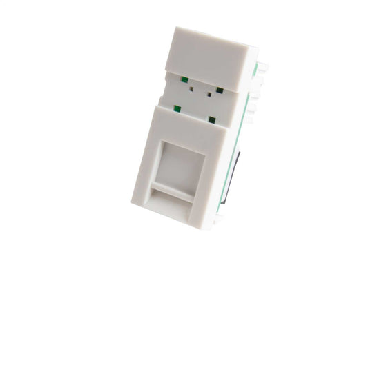 MK Logic Plus RJ45 CAT5E Euro Module White