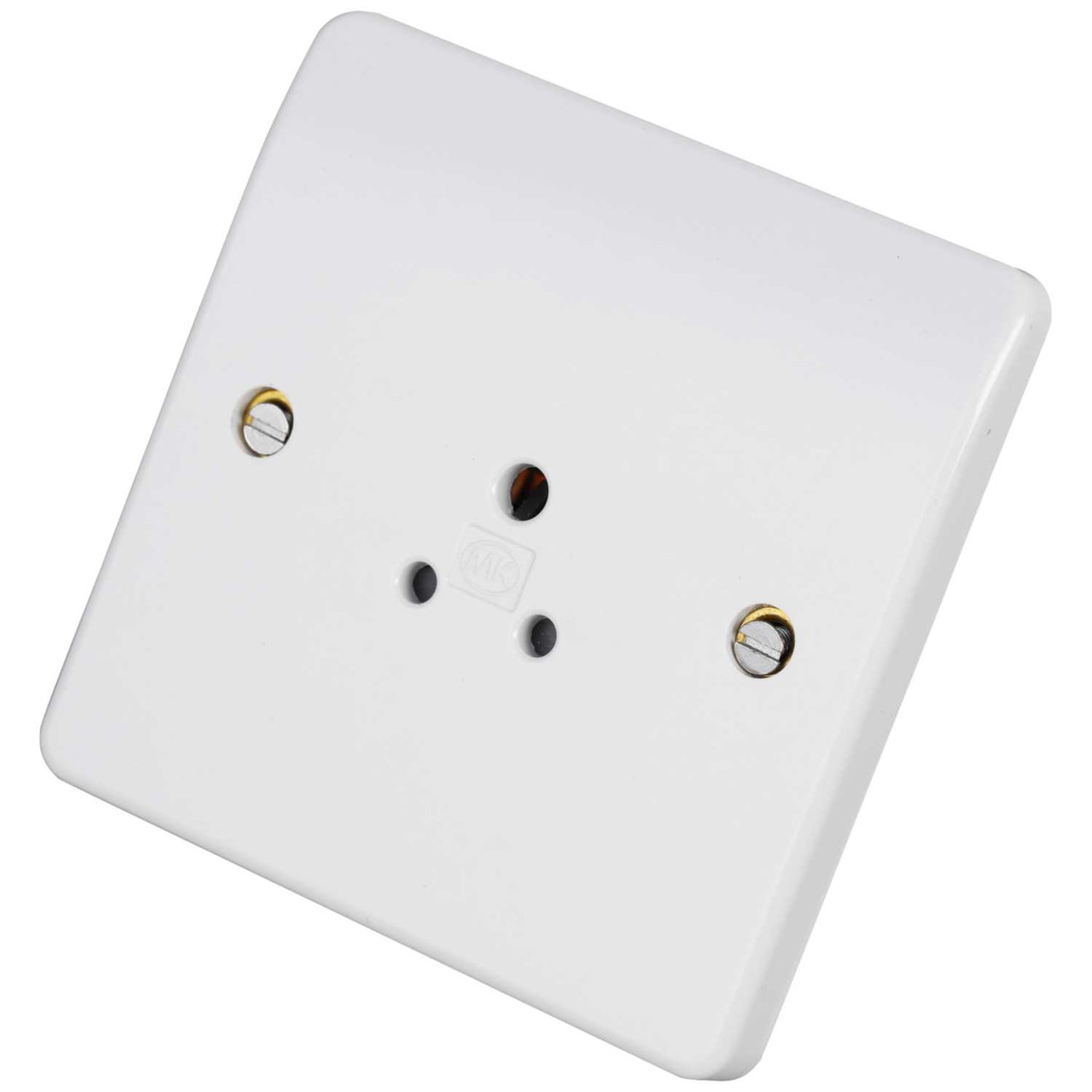 MK Logic Plus 2A 1 Gang Shuttered Unswitched Socket White