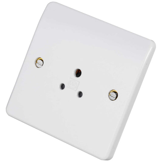 MK Logic Plus 2A 1 Gang Shuttered Unswitched Socket White