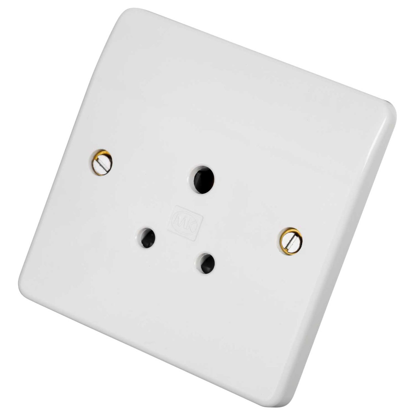 MK Logic Plus 5A 1 Gang Shuttered Unswitched Socket White