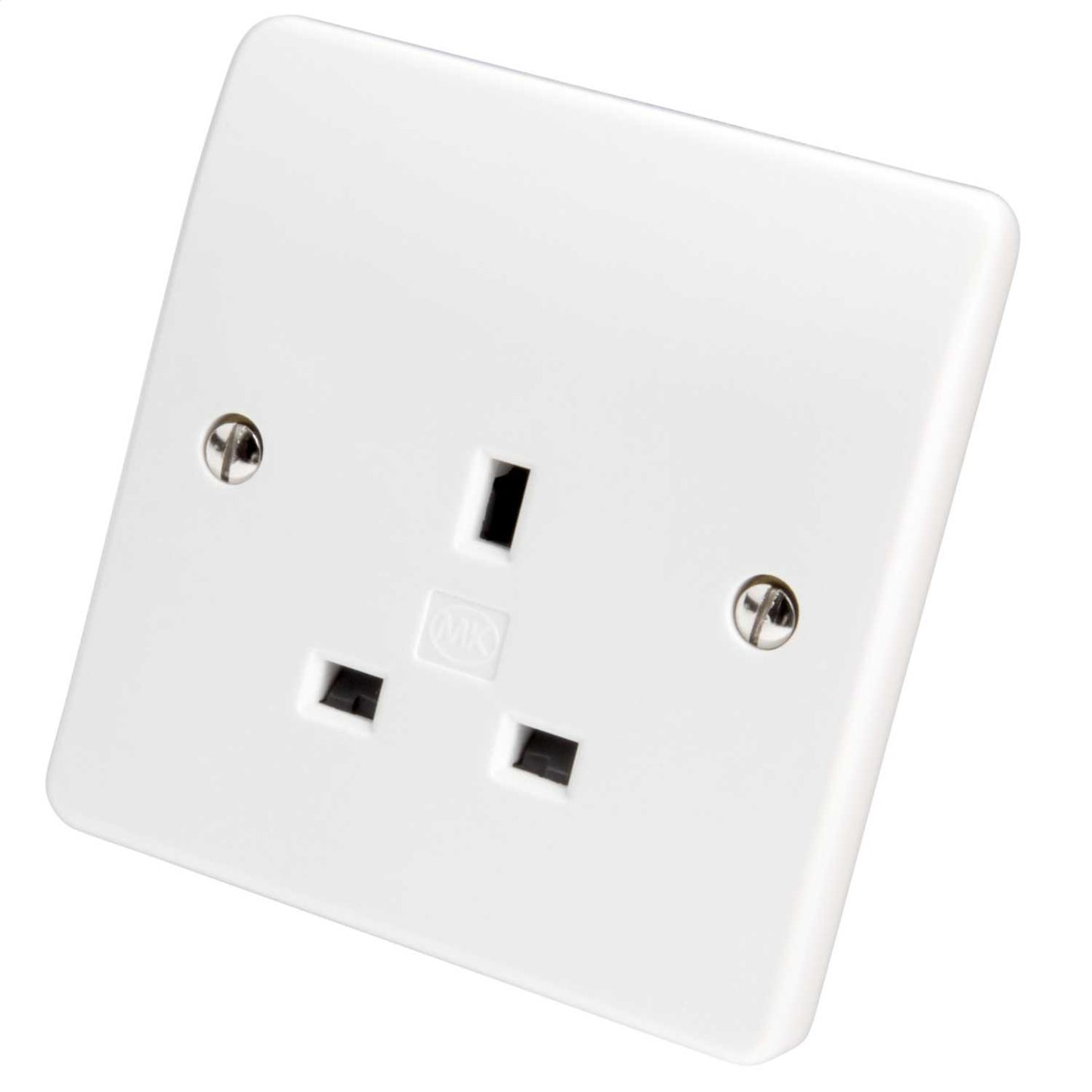 MK Logic Plus 13A 1 Gang Unswitched Socket White