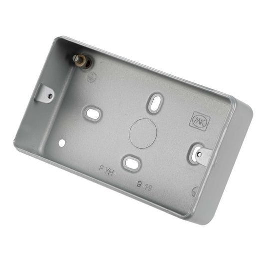 MK Metalclad Plus 2 Gang 40mm Surface Mounting Box Metal Clad