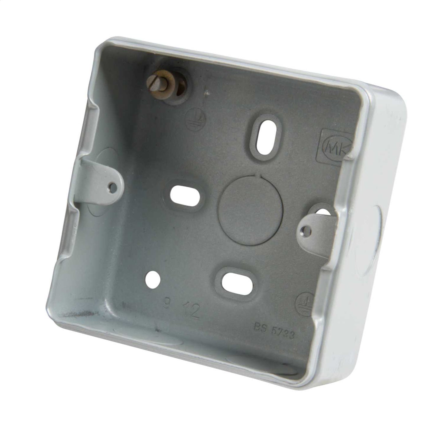 MK Grid Plus 1 Gang Surface Metal Back Box with Knockouts