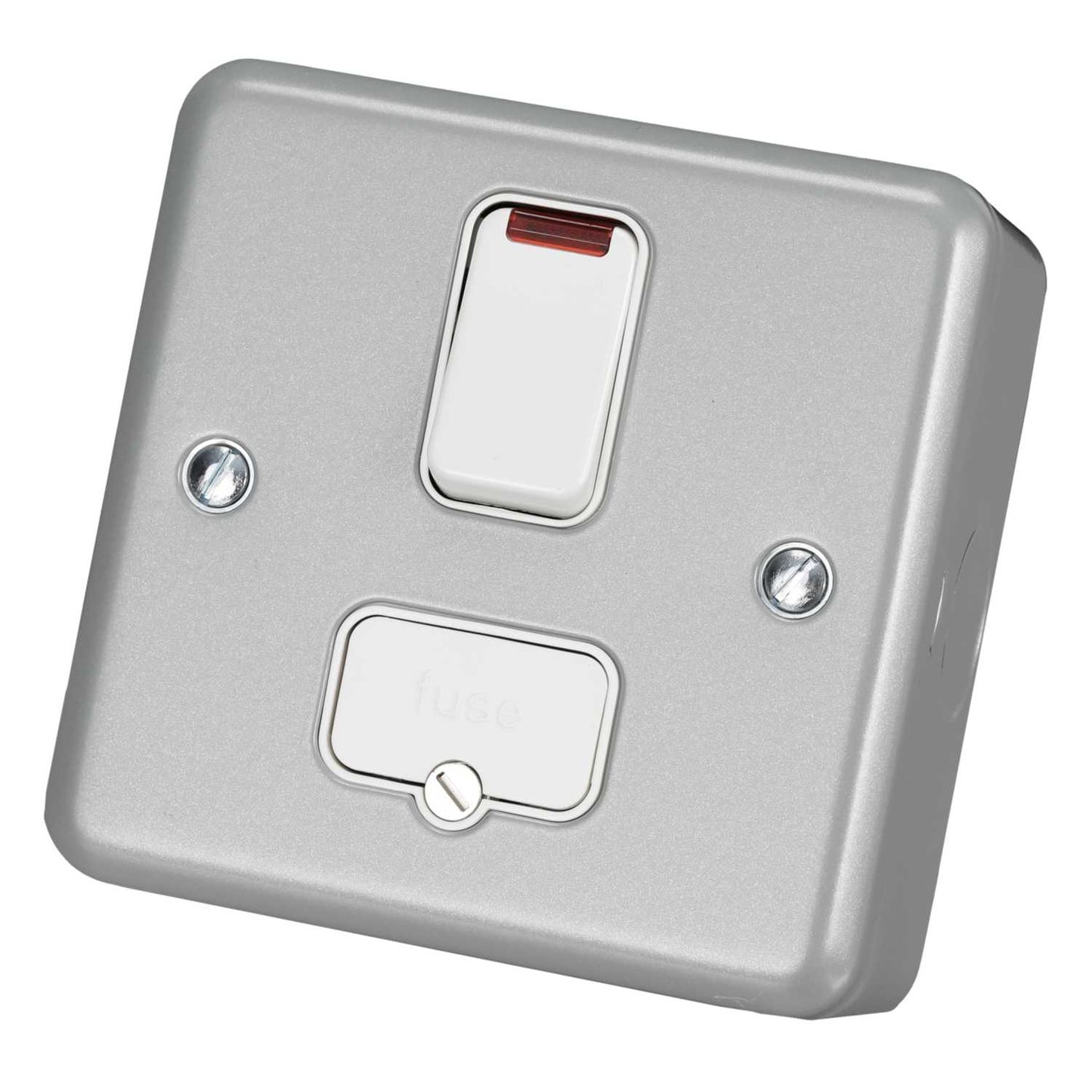 MK Metalclad Plus 13A DP Switched Fused Spur with Neon Metal Clad