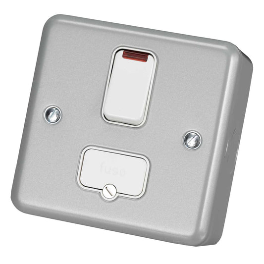 MK Metalclad Plus 13A DP Switched Fused Spur with Neon Metal Clad