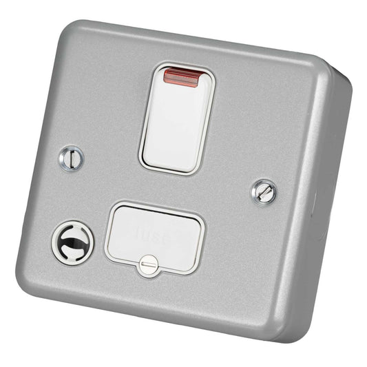 MK Metalclad Plus 13A DP Switched Fused Spur with Neon and Flex Outlet Metal Clad