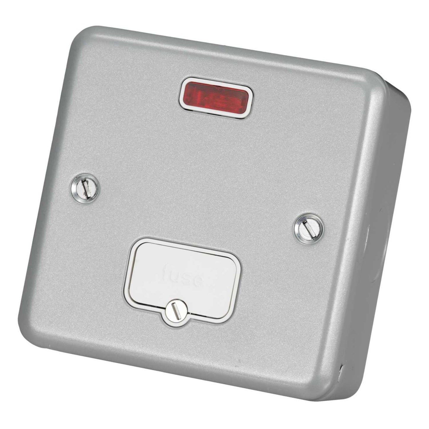 MK Metalclad Plus 13A Unswitched Fused Spur with Neon Metal Clad