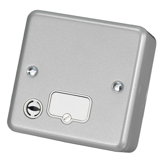 MK Metalclad Plus 13A Unswitched Fused Spur with Flex Outlet Metal Clad