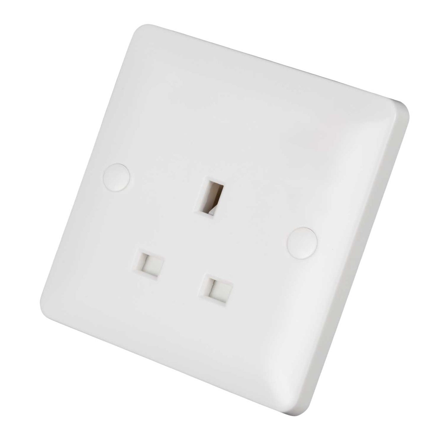 MK Base 13A 1 Gang Unswitched Socket White