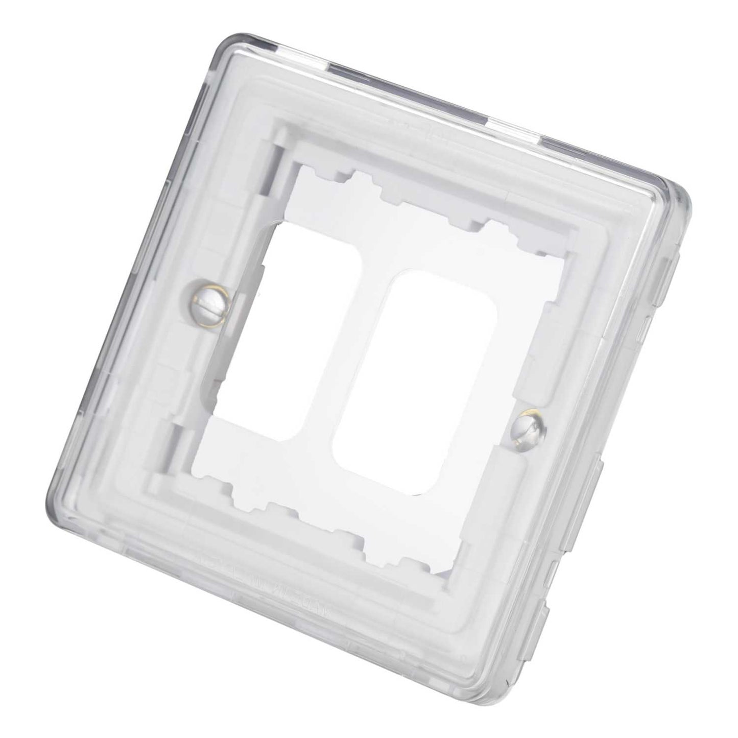 MK Dimensions 1 Gang 2 Module Grid Mounting Frame White