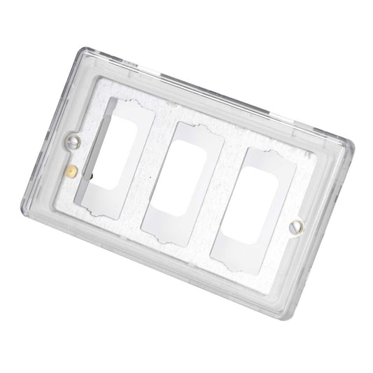 MK Dimensions 2 Gang 3 Module Grid Mounting Frame White