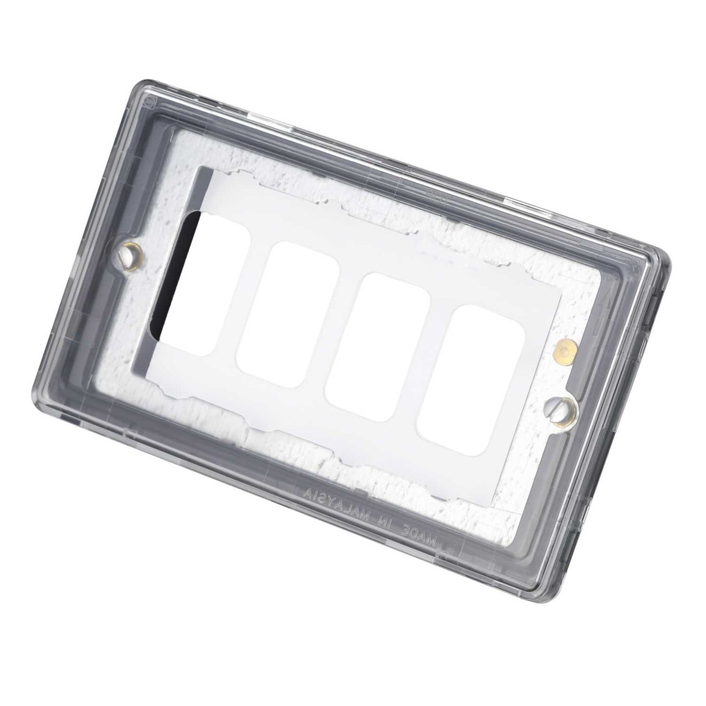 MK Dimensions 2 Gang 4 Module Grid Mounting Frame Black