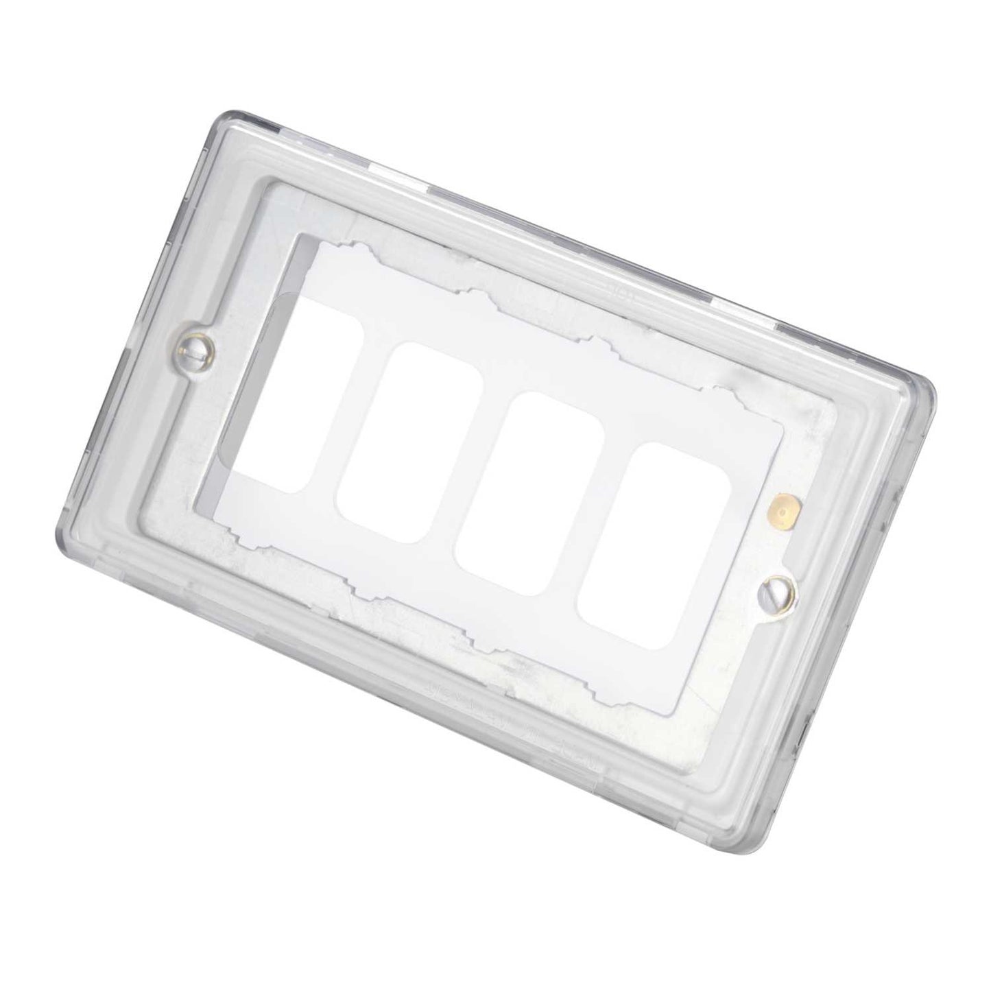 MK Dimensions 2 Gang 4 Module Grid Mounting Frame White