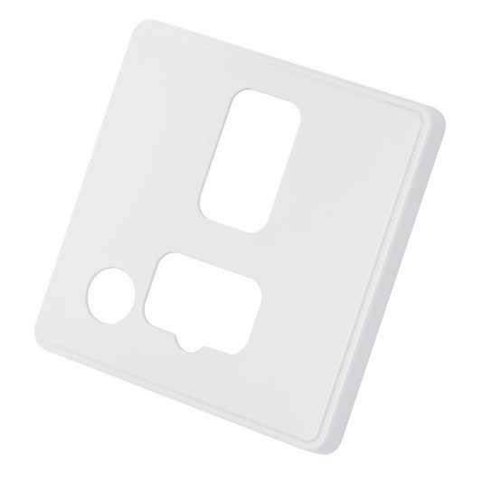 MK Dimensions Switched Fused Spur with Flex Outlet Front Plate White