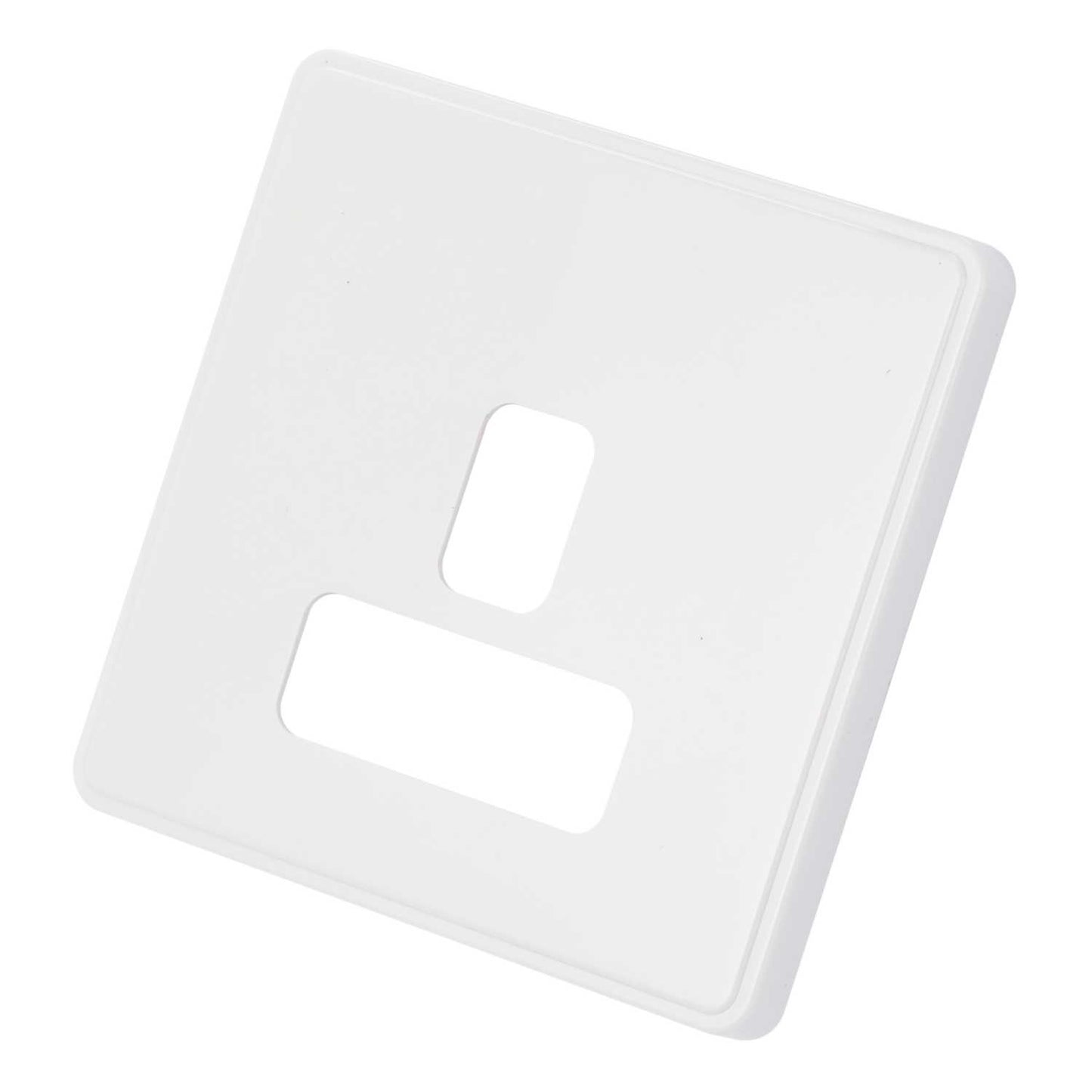 MK Dimensions 1 Gang Unswitched Socket Front Plate White