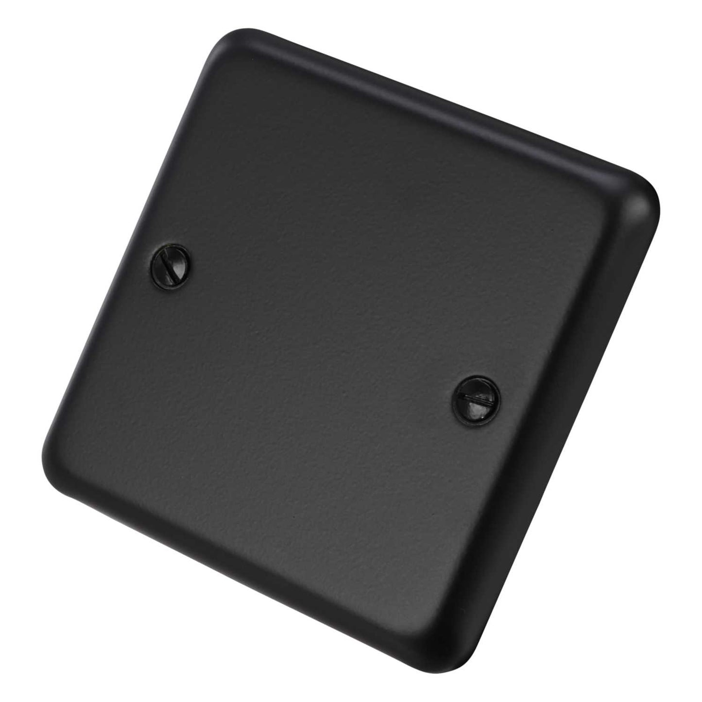 MK Albany Plus 1 Gang Blank Plate Matt Black