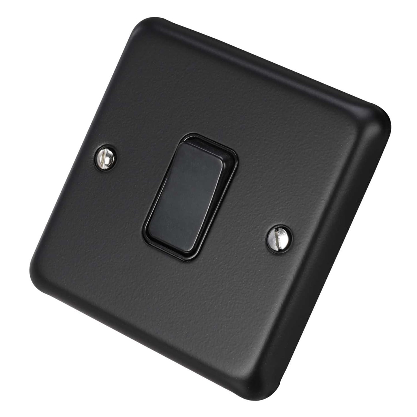 MK Albany Plus 10A 1 Gang 2 Way Light Switch Matt Black
