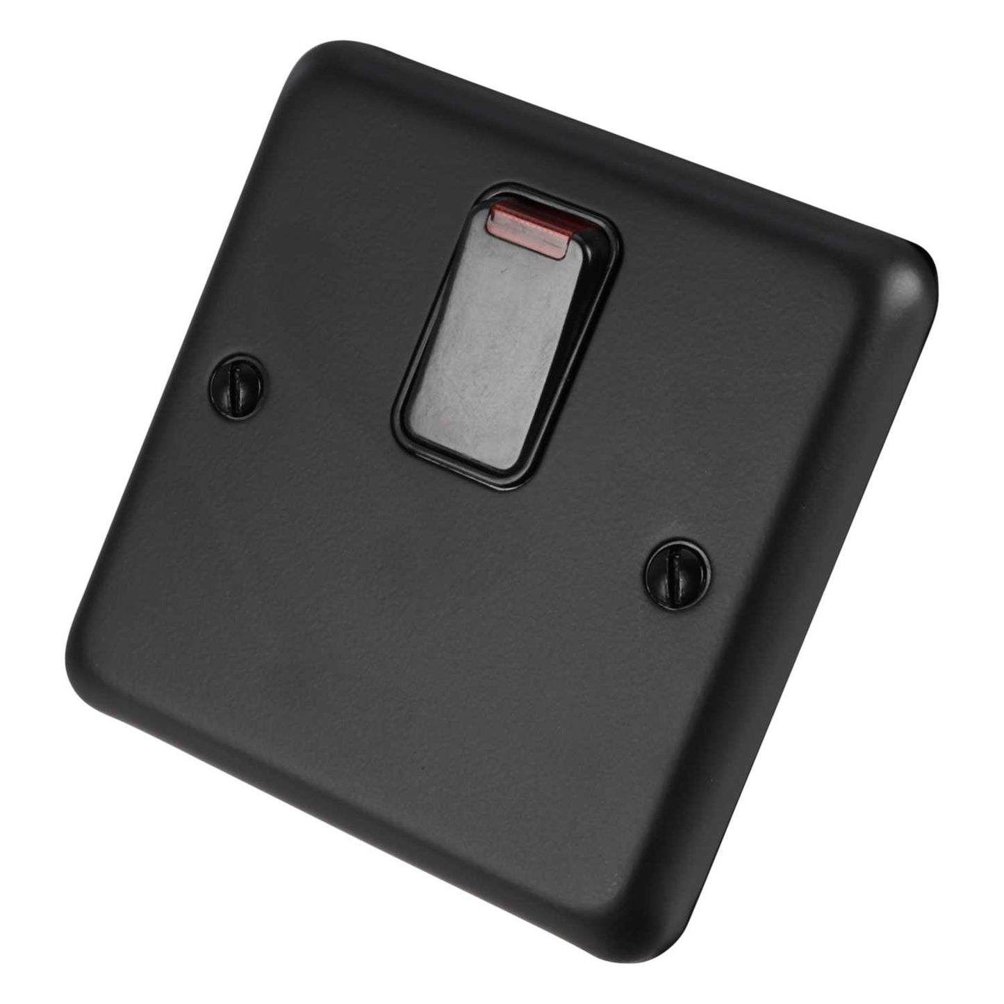 MK Albany Plus 20A Double Pole Switch with Neon Matt Black