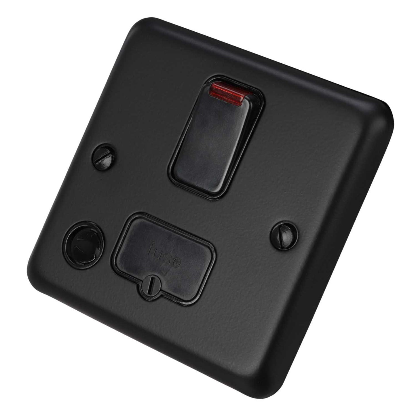 MK Albany Plus 13A DP Switched Fused Spur with Neon Flex Outlet Matt Black