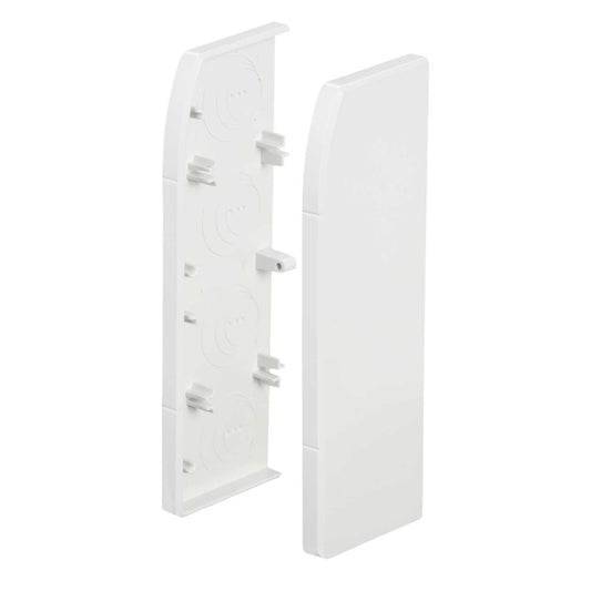 MK Prestige 3D Skirting End Cap White (Pack of 2)