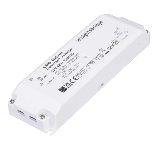 Knightsbridge 40W 12V DC LED Constant Voltage Driver IP20