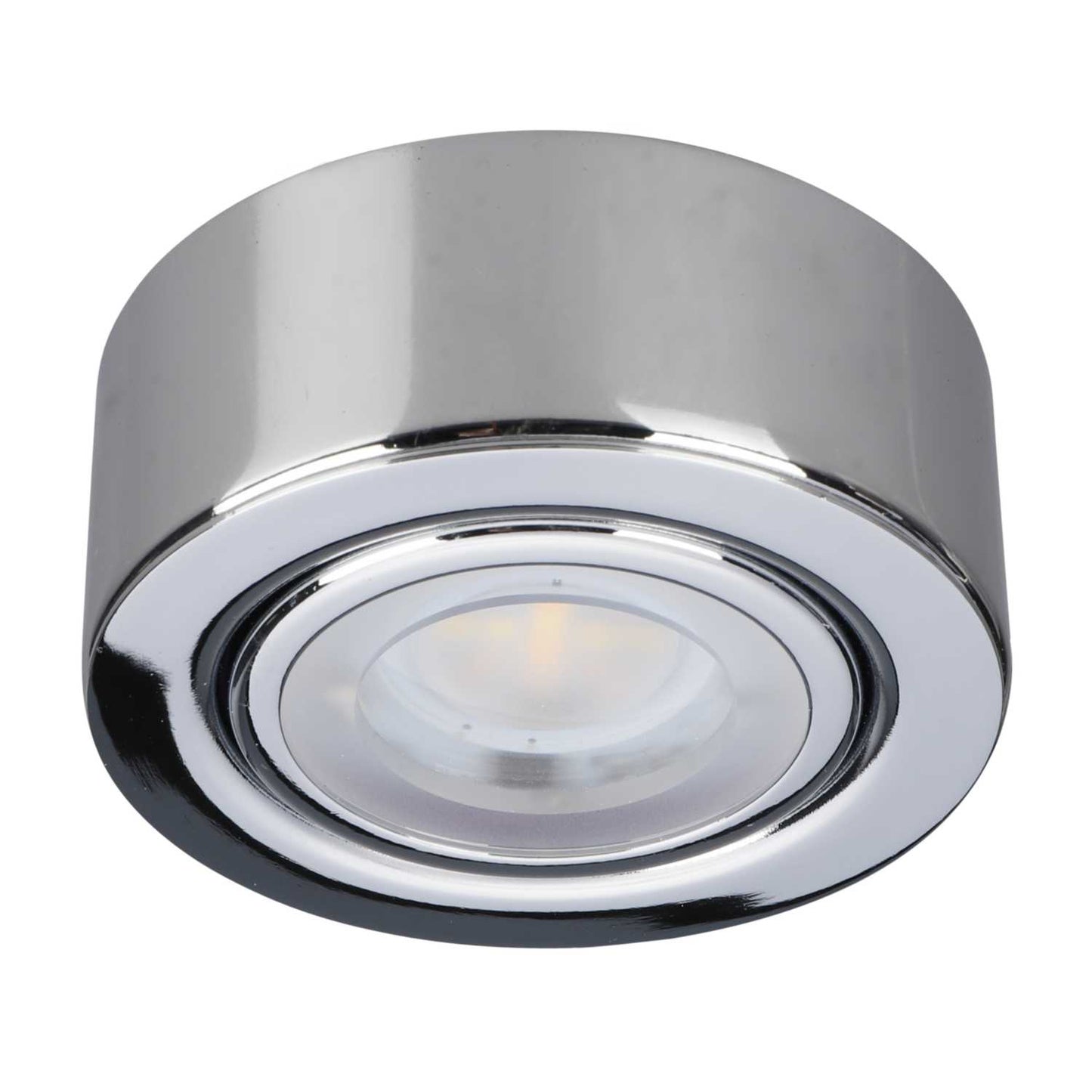 Knightsbridge 2W LED Recessed or Surface Tri-Colour Cabinet Light Chrome