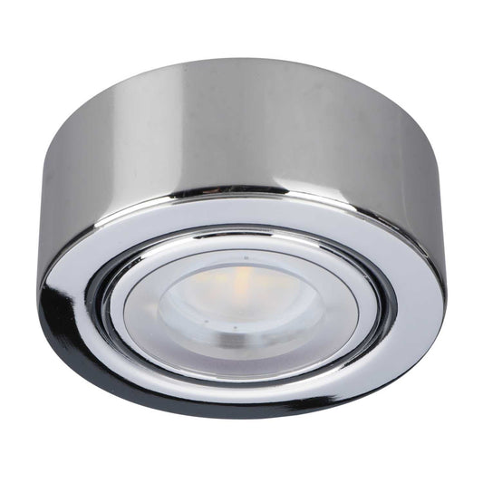 Knightsbridge 2W LED Recessed or Surface Tri-Colour Cabinet Light Chrome