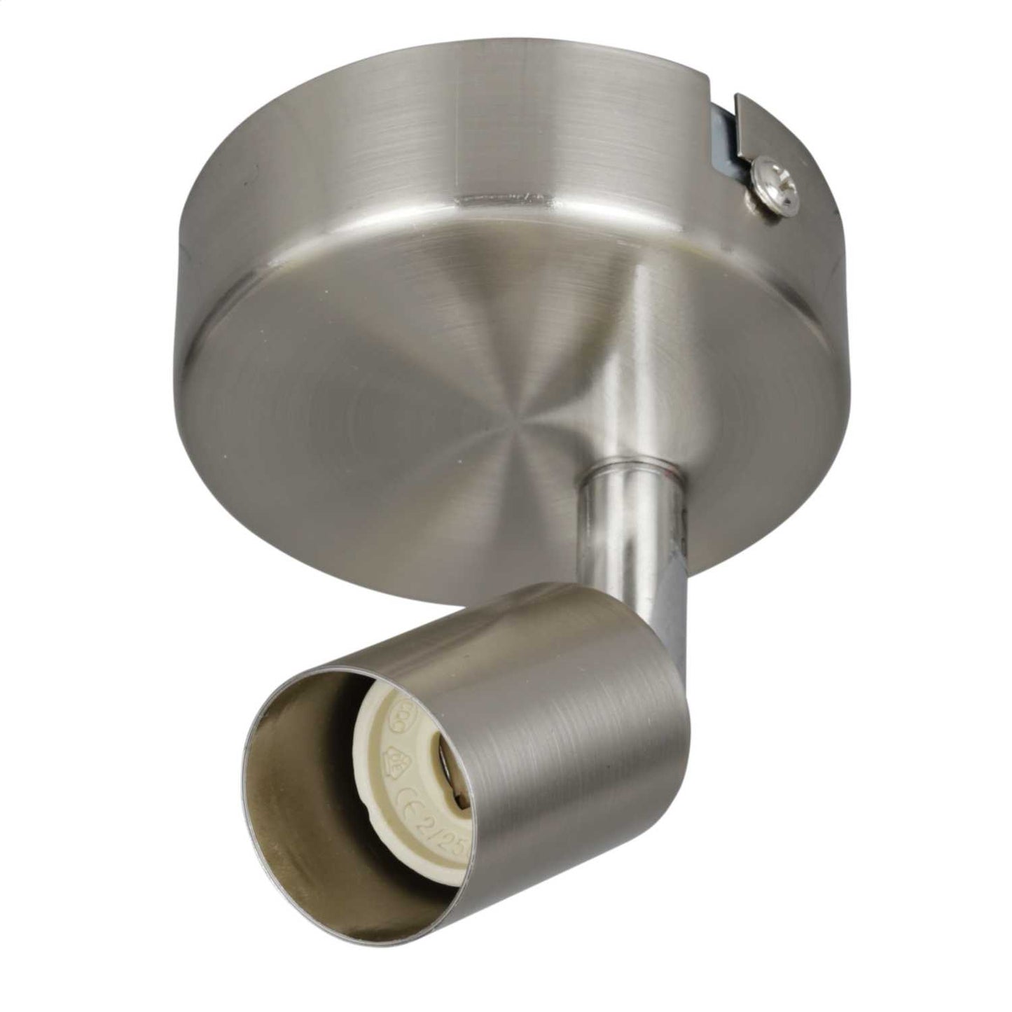 Knightsbridge 50W GU10 Single Spotlight Brushed Chrome
