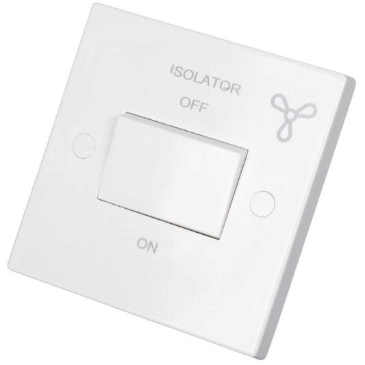 Knightsbridge 10A Triple Pole Fan Isolator Switch White