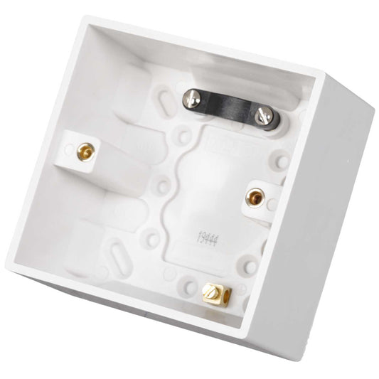 Knightsbridge 1 Gang 47mm Pattress Back Box White