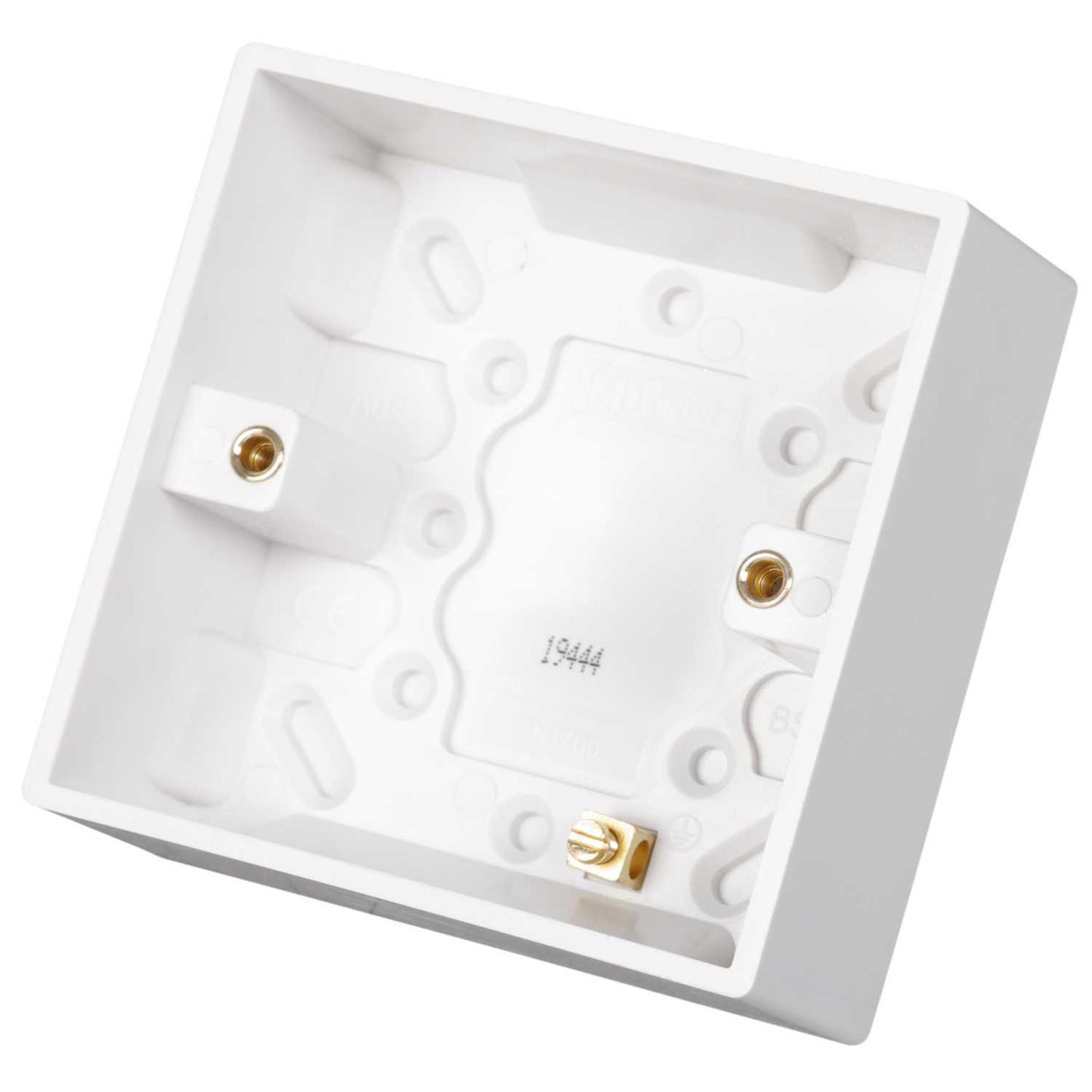 Knightsbridge 1 Gang 35mm Pattress Back Box White