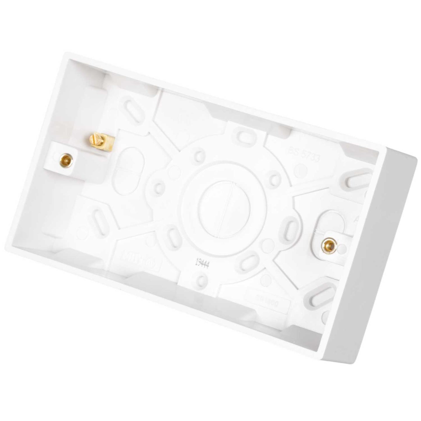 Knightsbridge 2 Gang 35mm Pattress Back Box White