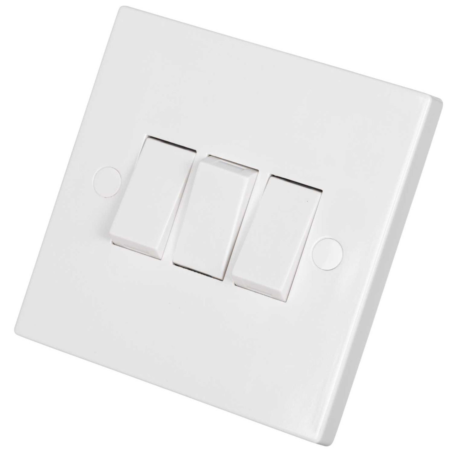 Knightsbridge 10A 3 Gang 2 Way Light Switch White