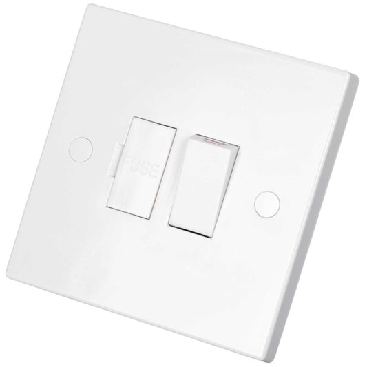 Knightsbridge 13A DP Switched Fused Spur with Flex Outlet White