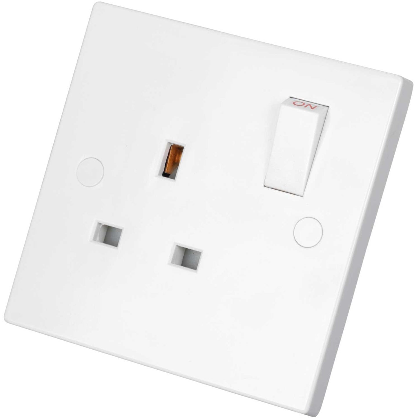 Knightsbridge 13A DP 1 Gang Switched Socket White