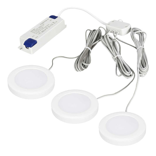 Knightsbridge 2.5W LED Under Cabinet Light White 4000K (Pack of 3)