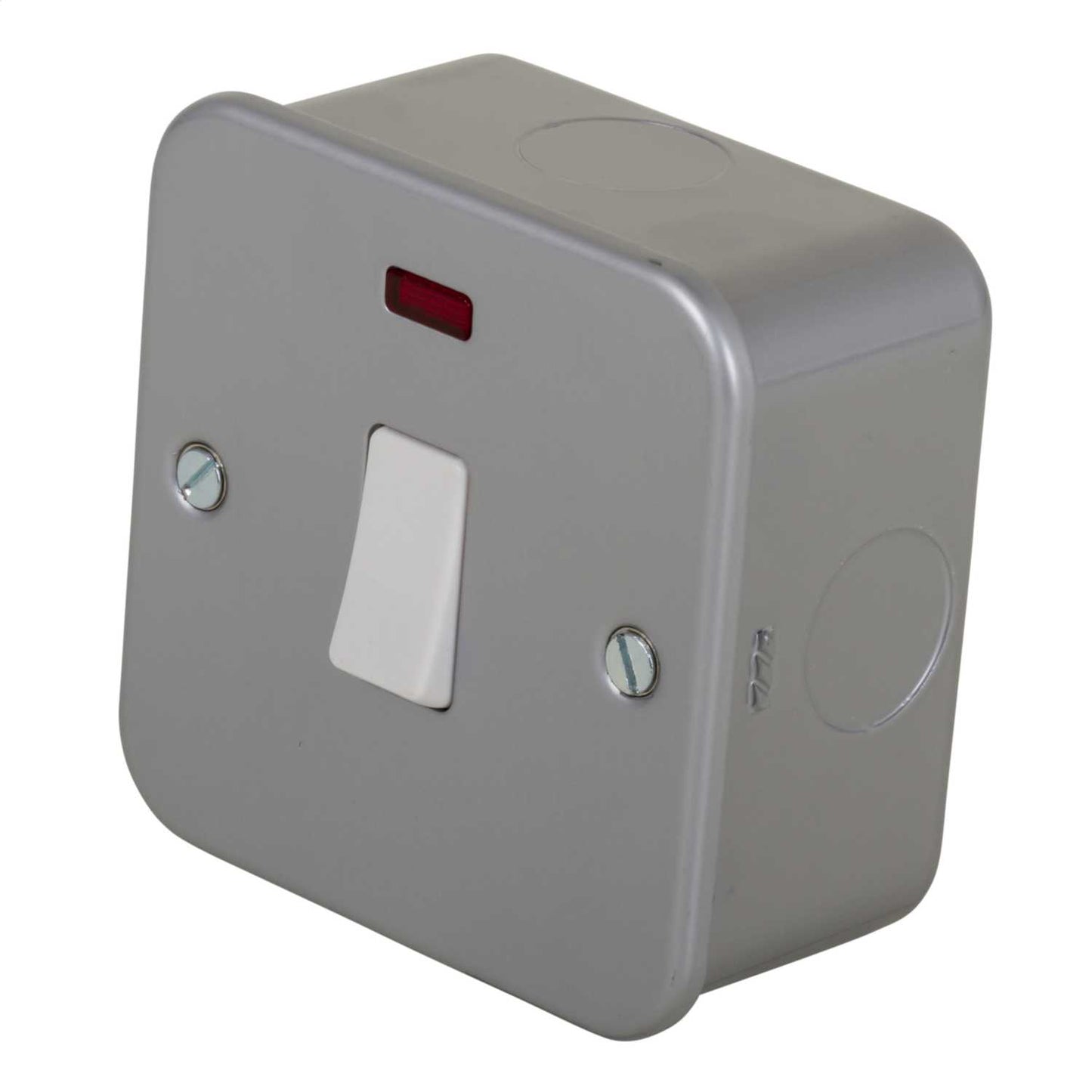 Knightsbridge 20A DP Switch with Neon Metal Clad