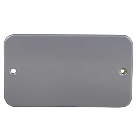 Knightsbridge 2 Gang Blank Plate Metal Clad