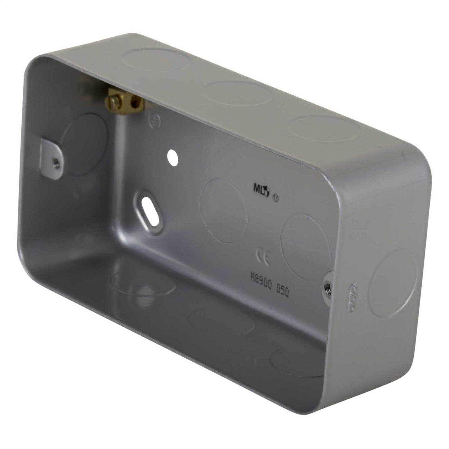 Knightsbridge 2 Gang 44mm Deep Surface Mounting Box Metal Clad