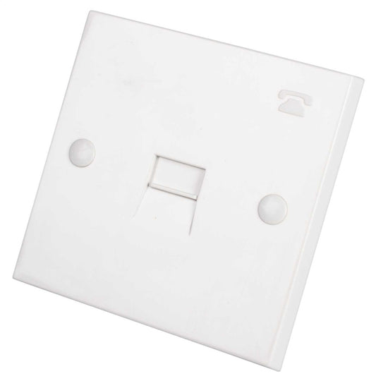 Knightsbridge 1 Gang Secondary Telephone Socket Screw Terminal 3 / 6A White