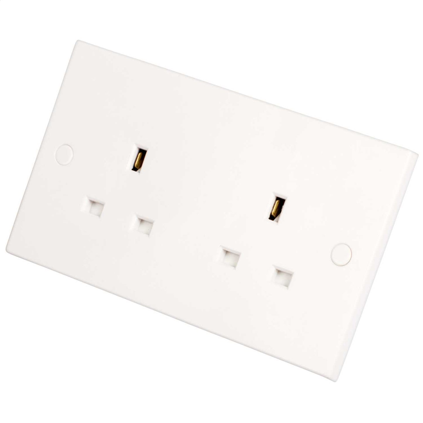 Knightsbridge 13A 2 Gang Unswitched Socket White