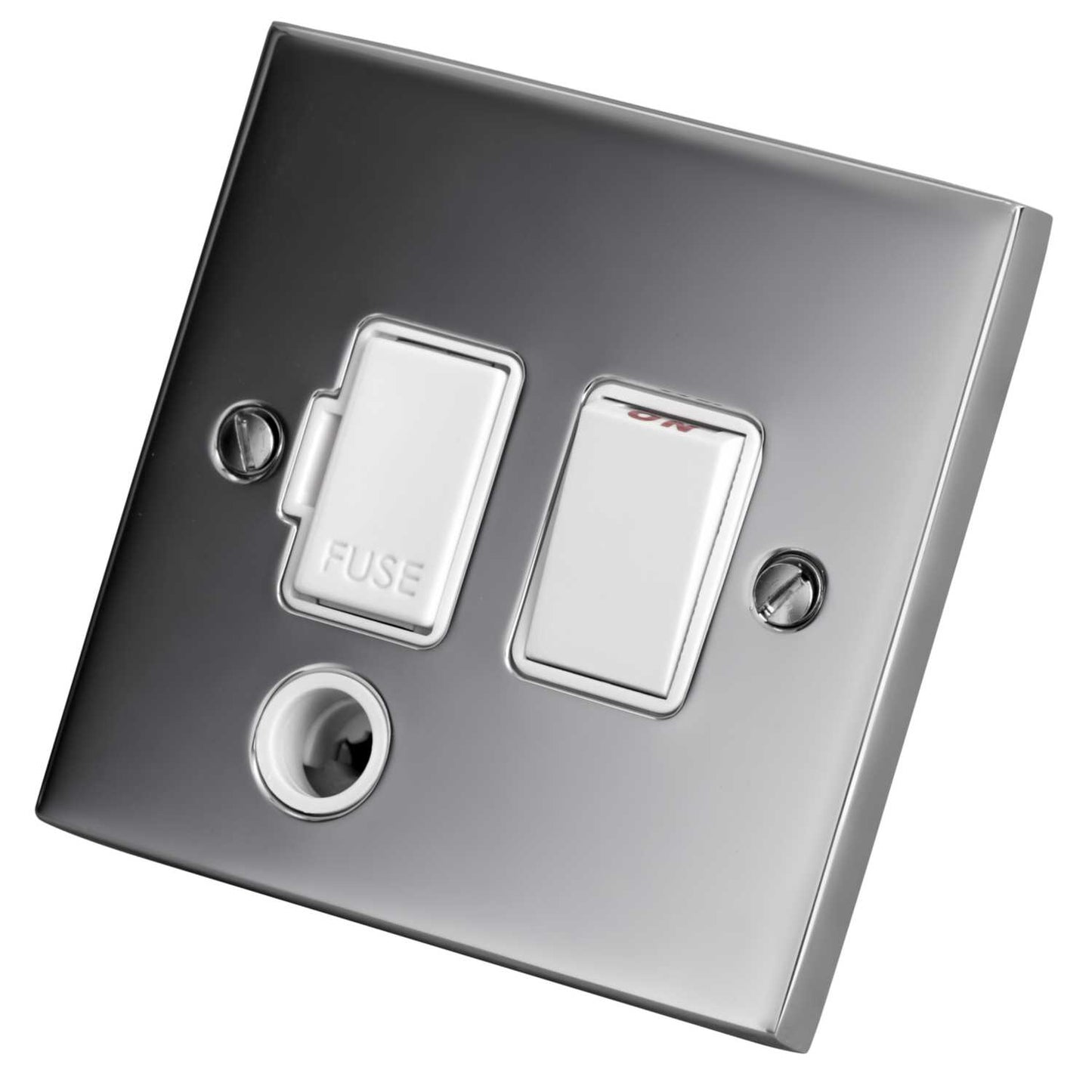 Heritage Brass 13A Switched Fused Spur White Insert Polished Chrome