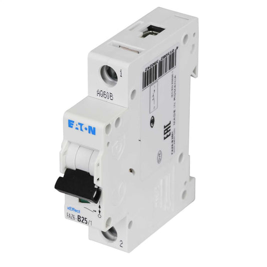 Moeller FAZ6-B25/1 25A Single Pole 6kA B Curve MCB