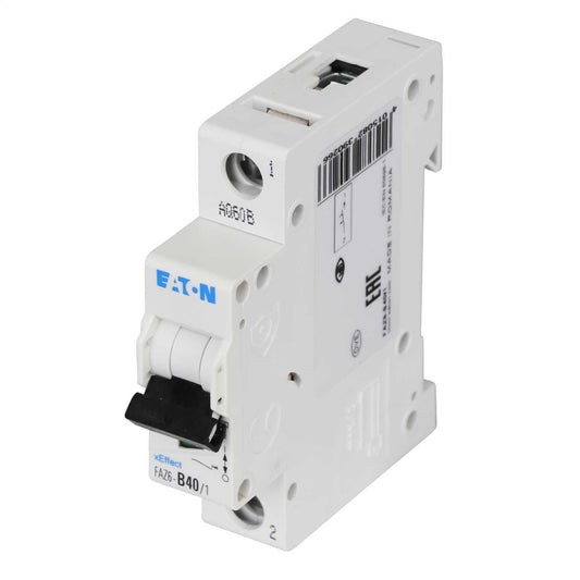 Moeller FAZ6-B40/1 40A Single Pole 6kA B Curve MCB